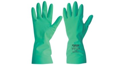 Starline STL-1513 Yeşil Nitril Kimyasal Eldiven (Type A: AJKLMNOPT, Gıdaya Uyumlu)